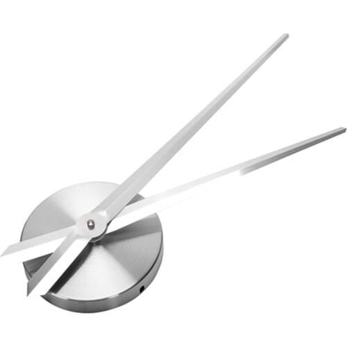 LBER Noiseless Wall Clock Silent Movement Kit Clock Mechanism Parts With Clock Hands Wall Clock Diy Repair Parts - Silver