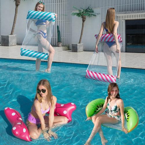 Air Mattresses Floating Water Hammock Float Lounger Foldable Toys Inflatable Bow Fruit Chair Row Bed Swimming Pool