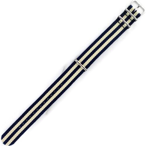Nato Style Wrist Bracelet Nylon Fabric Watch Strap 20mm Nylon Nato Strap For Watch Band