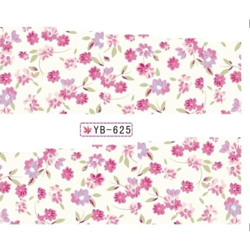 Nail Sticker Water Transfers Stickers Nail Decals FLORAL ORCHIS NARCISSUS CHRYSANTHEMUM YB625-636