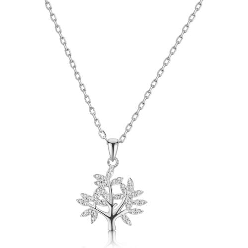 NEW 925 Sterling Silver Tree Necklaces For Women Pendant S925 Necklace Jewelry Making Fashion Accessories