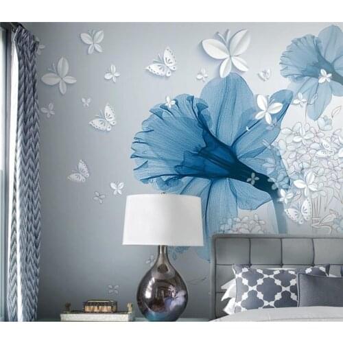 Custom 3d stereoscopic wallpaper Flowers backdrop simple European style papel de parede do desktop wallpaper luxury