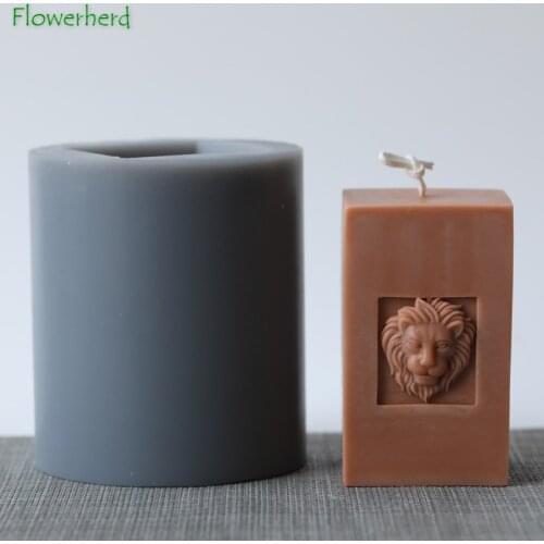 Candle Silicone Mold Creative Candle Lion Head Molds European Style Retro Aroma Candle Decoration Candle DIY