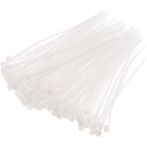 Uxcell 700pcs Cable Zip Ties 80mmx1.8mm Self-Locking Nylon Tie Wraps White Single-use Locking Flexible Cable Tie