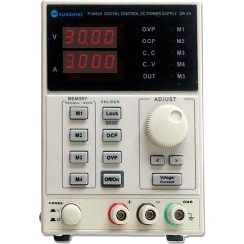 Precision 30V 5A DC Power Supply P-3005A Digital Programmable Adjustable 4 Bits Digital Accurate display Laboratory Power Supply