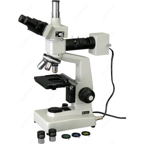 Trinocular Metallurgical Microscope--AmScope Supplies Trinocular Metallurgical Microscope 40X-800X