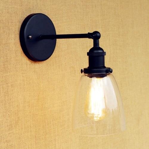 Retro Vintage Edison Wall Sconce Home Lighting Glass Shade Style Loft Industrial Wall Lamp Light Lampen Murale
