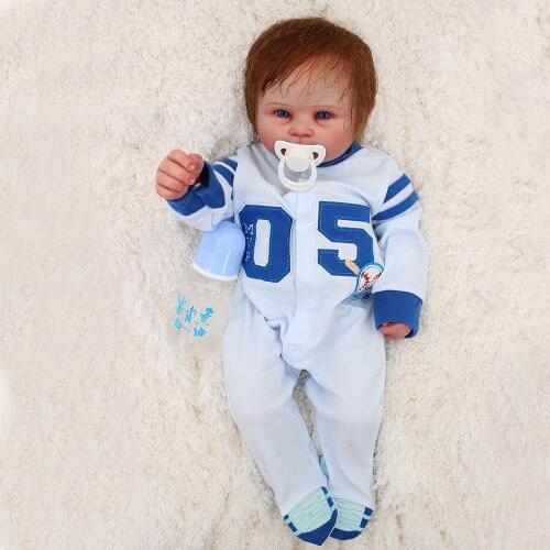 High Quality Bath Bebe Reborn Dolls 20" full body silicon vinyl reborn baby doll Cute boy toys for Children Birthday Gift