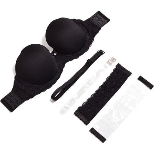 Black Bras For Women Lace Bralette Underwire Thin Cup Unpadded Sexy Strapless Halter Bras 32 34 36 38 40 42 44 46 B C D E F G
