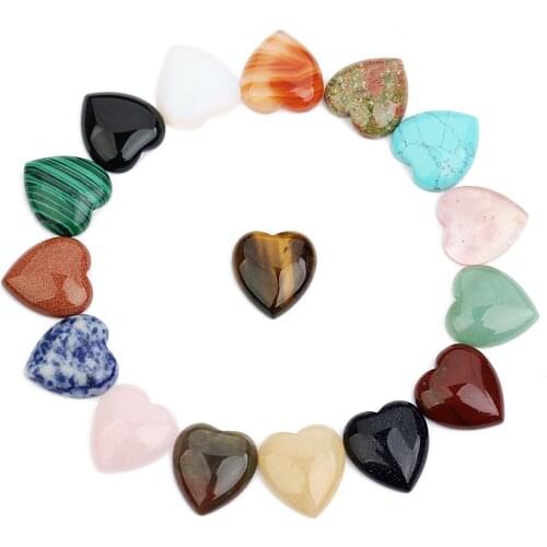 5pcs/pack Natural Stone Agate Love Ring Face Bare Stone DIY Jewelry Accessories Flat Peach Heart Pink Crystal Heart Ring Face