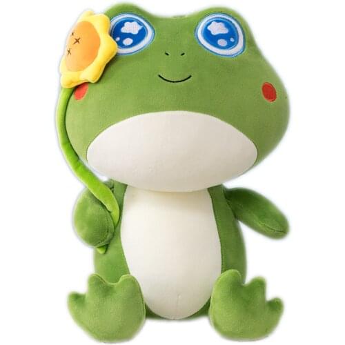 1pc 35/45cm Lovely Frog Plush Toy Soft Cartoon Dressed Frog Stuffed Animal Doll Kids Sleeping Toys Children Birthday Presents