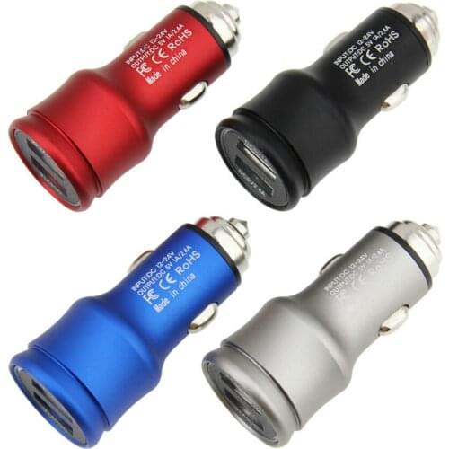 100pcs/lot Dual 2 Port USB Mini Car Phone Charger Adapter for iPhone 11 X XR Huawei P10 Samsung Galaxy S9 S8