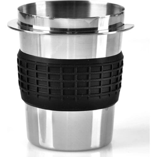 58mm Universal Espresso Machine Handle Stainless Steel Powder Receiver Smell Cup Measuring Cup Kitchen Cafe Supplies