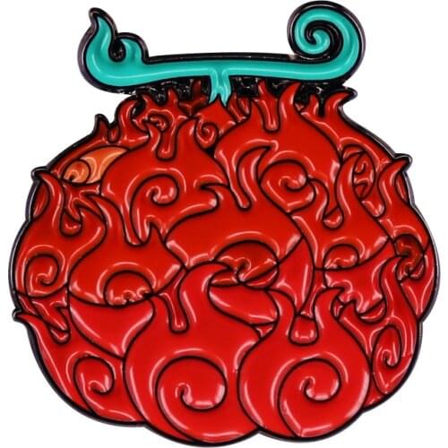 Ace Mera Mera No Mi Devil Flame Fruit Cursed Enamel Brooch Pins Badge Lapel Pin Alloy Metal Fashion Jewelry Accessories Gifts