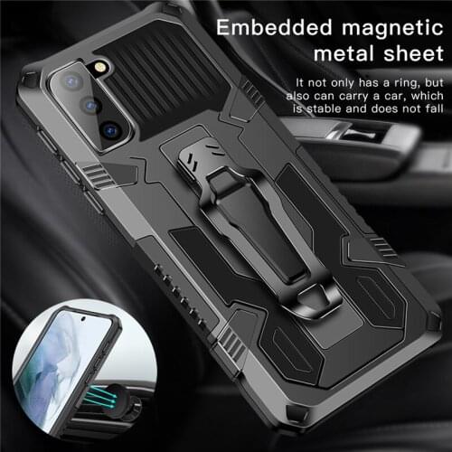 S21 fe Armor Case For Samsung Galaxy S21 FE Shockproof Belt Clip Holster Cover For Samsung S 21 Fe S21fe Coque Funda