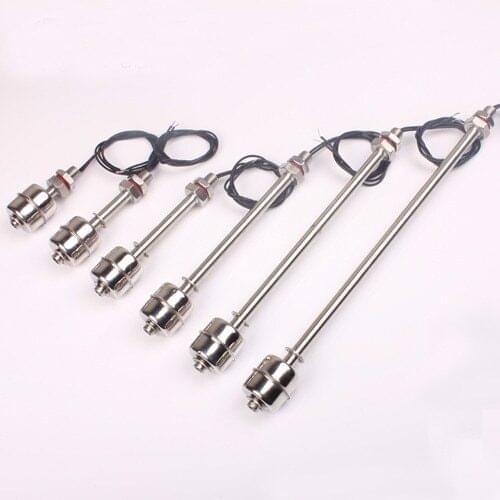 Free Shipping 10pc 45mm 100V 10W 0.5A Float Switch 304 Stainless Steel Liquid Water Level Sensor For 100VDC