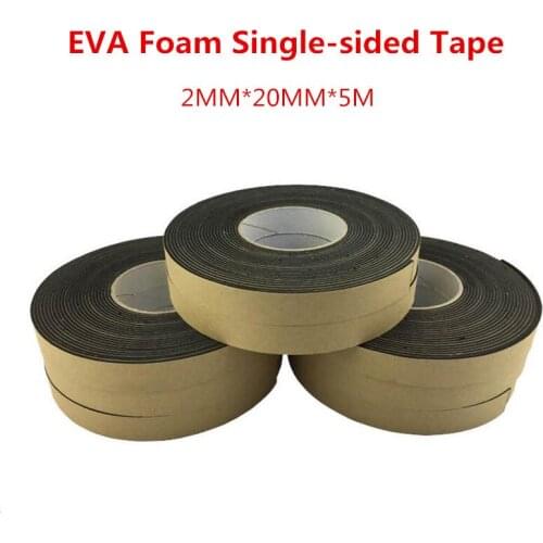 Free Shipping 5M Speaker EVA Black Sponge Foam Tape Window Vent Strong Adhesion Anti-collision Adhesive Tapes Width 10 MM