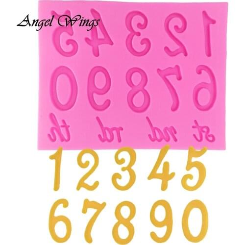 DIY Number letter shape Fondant silicone molds for 3D crafts Cake Decoration Tool Chocolate Gumpaste moulds Resin Clay F1379