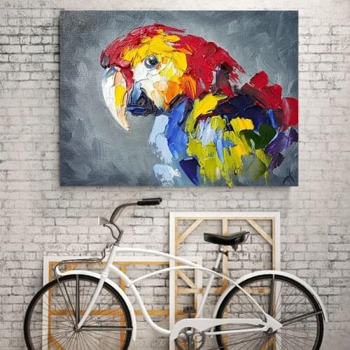 GoldLife Printed Canvas Painting Colourful Parrots Print Poster For Living Room Animal Oil Wall Art Picture Home Decor Gift
