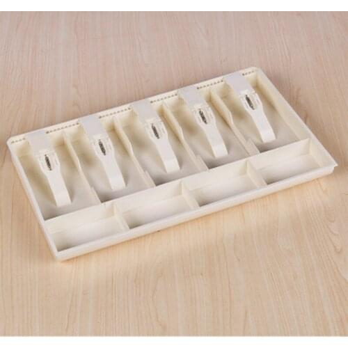 Cash Register Drawer Insert Tray with 5 Bill/4 Coin Compartments Money Storage Box for Bank Supermarket Home Classify Organizer