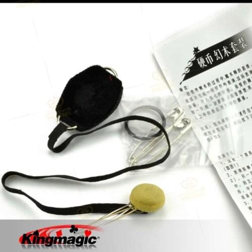 Coin Penetration Coin Thru Glass Magic Toys Magic Props Magic Tricks