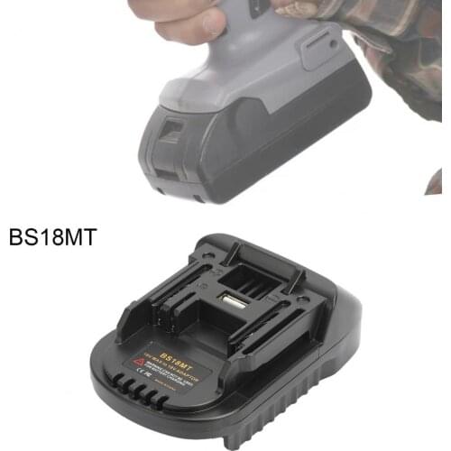 BS18MT Battery Converter Compact Stable Performance Fireproof ABS 18V Battery Adapt Connector for Cordless Equipment