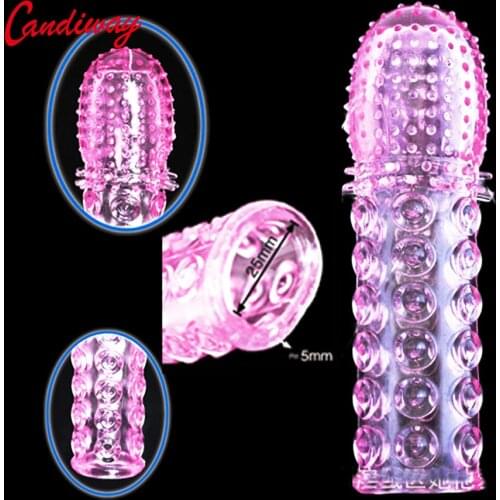 Delay ejaculation condoms Penis Extension Reusable Penis Sleeve Cock Ring Extender Sleeve lasting pleasure Sex Products For Men