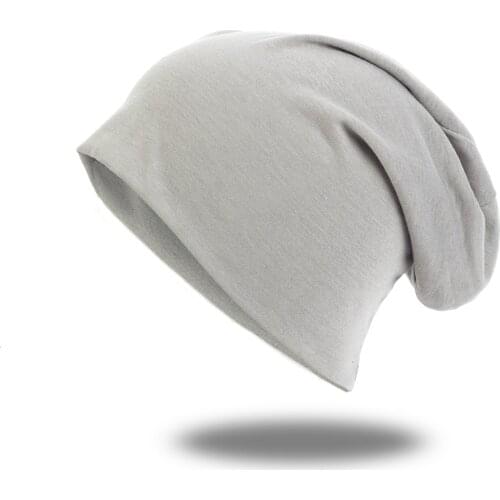 2019 Fashion Slouchy Solid Cotton Beanies For Women Beanie Casual Caps For Man Turban Wraps Warm Hats Bonnet Unisex Cap