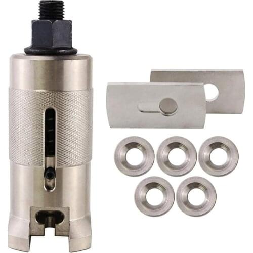 Locksmith Tool Professional Lock Cylinder Puller with 2 Packs Flange,5pcs Gasket Cylinder Core Puller Pick Lock Nail Puller