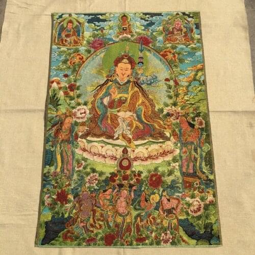 Tibet, silk embroidery thangka guanyin bodhisattva / 2