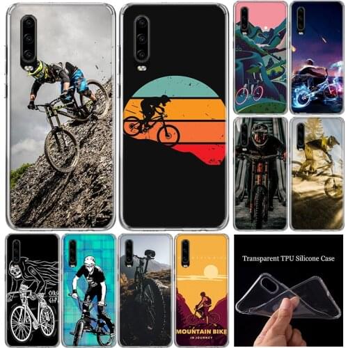 Amazing mountain bike Bicycle MTB Soft Silicone Phone Case For Huawei P30 P40 P20 P10 Mate 10 20 30 Lite Plus Pro P Smart Z + Co