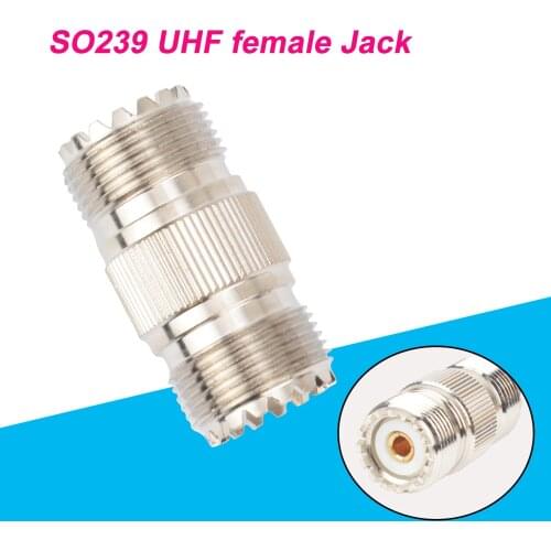 UHF SO239 PL-259 Female Jack RF Coaxial Adapter Cable Connector for Mobile Car Radio