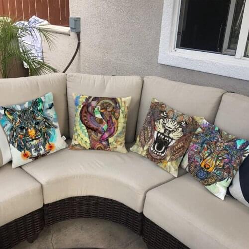 Bohemian Decorative Pillows Animal Pattern Cushion Cover for Living Room Sofa 45x45 Kussenhoes Nordic Home Decor