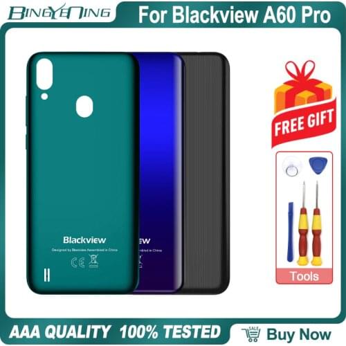 100% New Original Battery cover with Power/Volume button For Blackview A60 Pro Back case Repair Replacement Accessories Parts