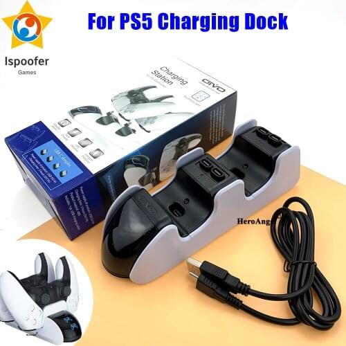 Dual Fast Charger Charging Cradle Dock Station For Playstation 5 PS5 Gamepad Joystick Charger For PS5 Game Controller Accessorie