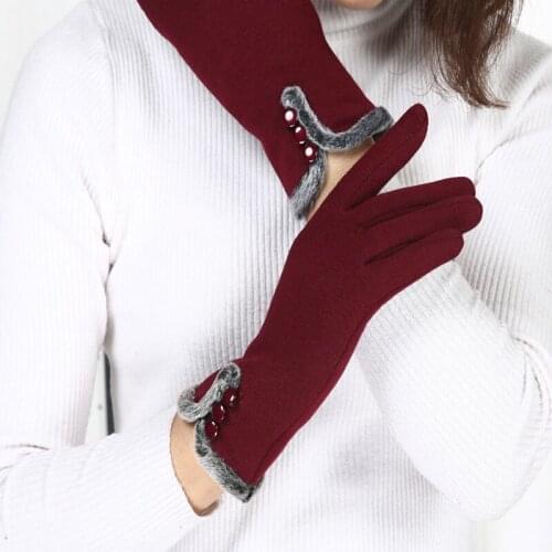 Fashion Women Lady 2020 Fleece Keep Warm Driving Full Finger Gloves Screen Glove Winter Gloves Autumn Warm Gloves Gift