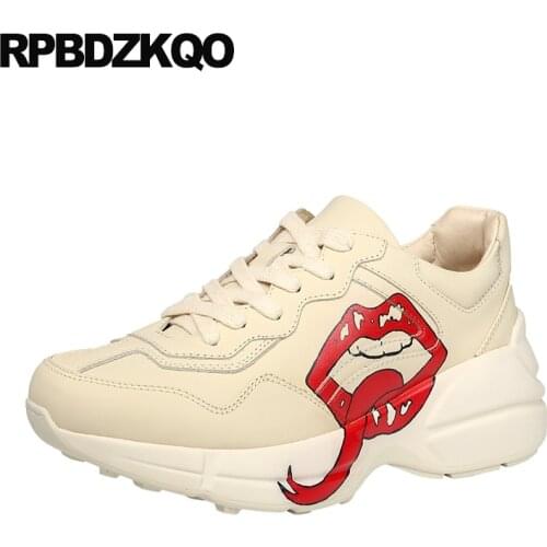 Creepers platform shoes designer high quality large size 12 44 sneakers muffin thick sole elevator wedge trainers white 11 women