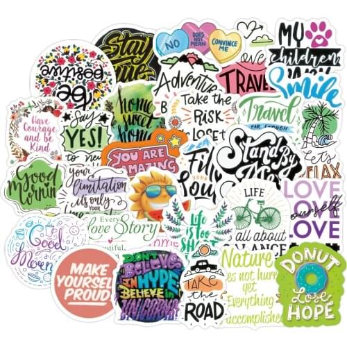 100pcs/pack Inspirational Classics Graffiti Stickers For Car Helmet DIY Gift Box Bicycle Guitar Notebook Skate Trunk
