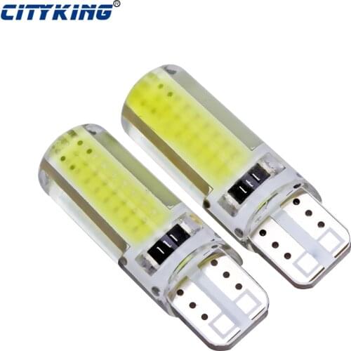 100pcs W5W t10 led cob silicone W16W T10 COB 18Led car light source stop turn signal brake Parking Reverse Bulb Lamp 12V