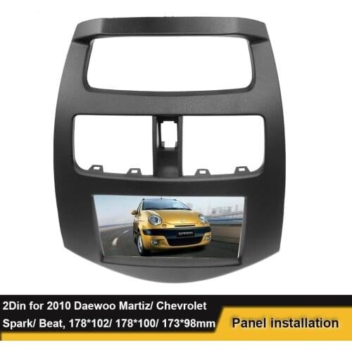 2 Din Radio Stereo Panel Fascia For Daewoo Martiz/ Chevrolet Spark/ Beat 2010 DVD Frame Mounting Dash Installation Bezel Trim