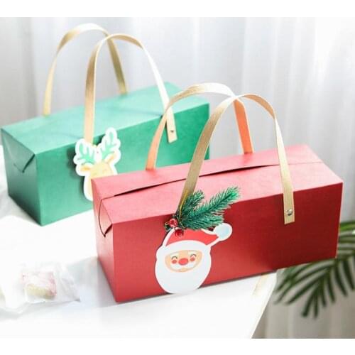 2020 High-end Portable Box Rectangular Moon Cake Swiss Roll Cake Roll Packing Box Birthday Gift Box SN3675