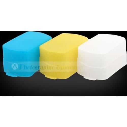 3 Colors (Blue White Yellow) Camera Flash Light Diffuser SoftBox For Canon 580EX Speedlite Soft Box Accessories