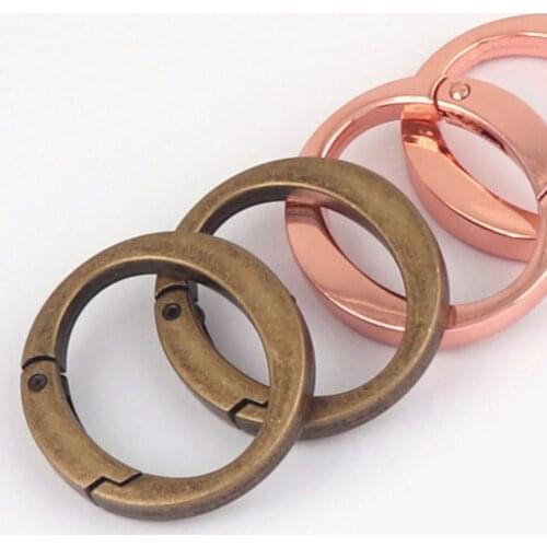 30mm Oval Ring Spring Buckle Snap Trigger Hook Zinc Alloy Spring Clasp Purse Bag Handbag Jewelry Hardware Craft Supplies 6pcs