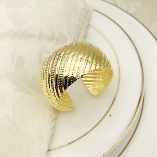 6PCS round opening napkin buckle metal plating napkin ring napkin ring towel buckle