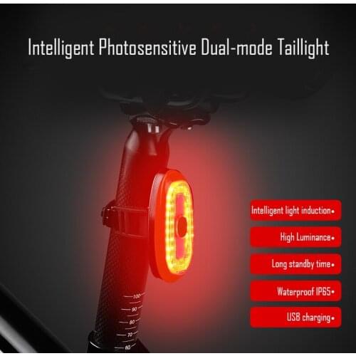 Antusi A1 Brand Smart Bicycle Rear Lights LED USB Rechargeable MTB Road Bike Safety Warning Light 2 Modes Waterproof 2019 new
