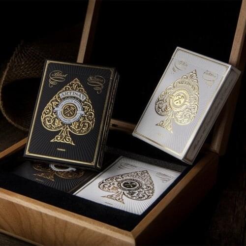 Black Gold Playing Cards Cardistry Collect High Quality Creative Design Magic Poker Wood Box Gift Party Game Carta De Juego Gift