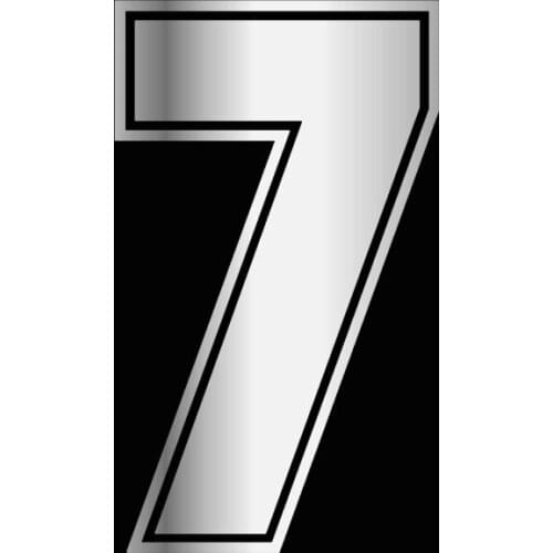 DecalsMe 3D Vinyl Motorcycle Stickers Number 7 Funny JDM Stickers on Auto Motorcycle Accessories Stickers