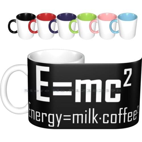 E=mc2-Funny Physics Joke Ceramic Mugs Coffee Cups Milk Tea Mug Physics Chemistry Maths Science Science Joke Albert Mathematics