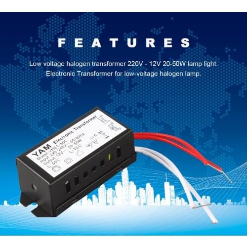 Hot Newest AC 220V To 12V 20-50W Halogen Lamp Electronic Transformer LED Driver Power Supply For Low-voltage Halogen Lamp