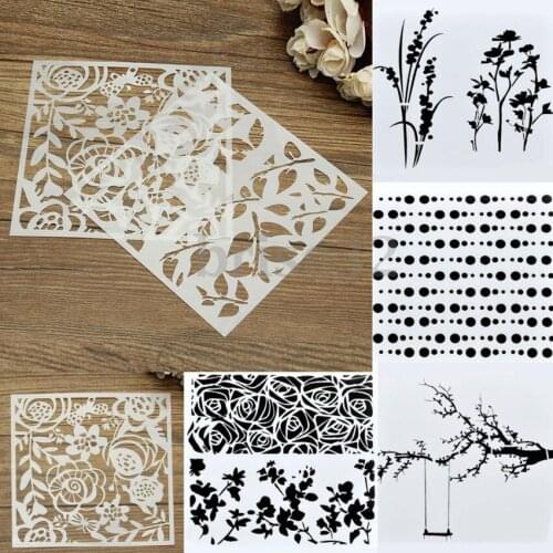 Cake Decorating Tool Flower Polka Dot Layering Stencil Template For DIY Embossing Scrapbooking Craft Kitchen Baking Accessories